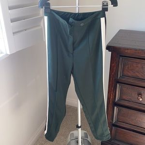 Forever 21 Dark Green Pants with Stripes Size L